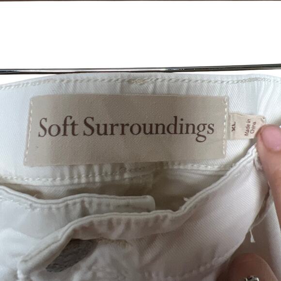 Soft Surrounding Size XL Wide Straight Leg Pants Plus Split Bottom - Picture 3 of 7